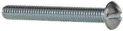 Value Collection - 5/16-18 UNC, 2-1/2" Length Under Head Slotted Drive Machine Screw - Round Head, Grade 2 Steel, Zinc-Plated Finish, Without Washer - Caliber Tooling