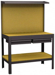 Value Collection - 42 Wide x 21-1/2" Deep x 60" High, Wood Workbench - Low Density Fiber Board Top, Fixed Legs - Caliber Tooling