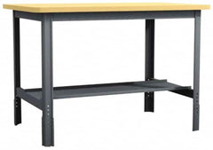 Value Collection - 60 Wide x 24" Deep x 29" High, Flakeboard Workbench - Comfort Edge, Adjustable Height Legs - Caliber Tooling