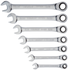 STANLEY® 7 Piece Ratcheting Combination Wrench Set – 12 Point - Caliber Tooling