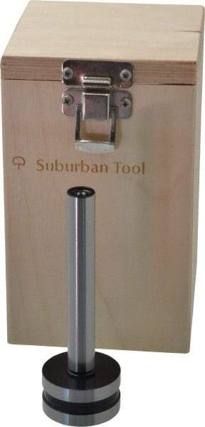 Suburban Tool - 1/2 Inch Cylinder Diameter, 1-7/16 Inch Base Diameter, 4-1/4 Inch High, Magnetic Base, Steel Cylinder Square - 0.0001 Inch Accuracy, Includes Wooden Storage Case - Caliber Tooling