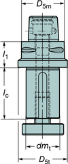 C6A3911025030 CAPTO ADAPTER - Caliber Tooling