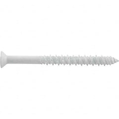 1/4″ Diam, 3-3/4 Overall Length, Phillips Drive Concrete Screw & Masonry Fastener Carbon Steel, White StalGard Finish