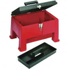 Ability One - 1 Drawer 1 Tray Step Stool Tool Box - Exact Industrial Supply