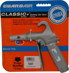 Guardair - 120 Max psi Maximum Power Venturi Nozzle Pistol Grip Blow Gun - 1/4 NPT, 2" Tube Length, Aluminum - Caliber Tooling