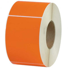 Value Collection - Pack of 4 Rolls, 1,000 Labels per Roll, 4" x 6" Orange Topcoated Facestock Thermal Labels - Caliber Tooling