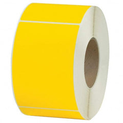 Value Collection - Pack of 4 Rolls, 1,000 Labels per Roll, 4" x 6" Yellow Topcoated Facestock Thermal Labels - Caliber Tooling