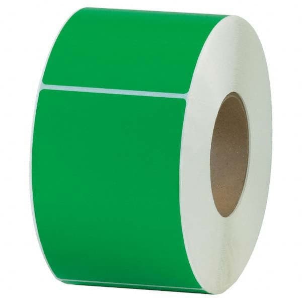 Value Collection - Pack of 4 Rolls, 1,000 Labels per Roll, 4" x 6" Dark Green Topcoated Facestock Thermal Labels - Caliber Tooling