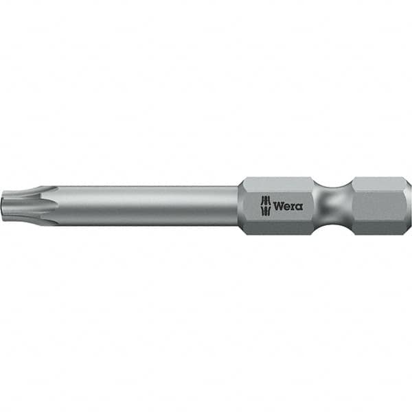 Wera - 6mm Drive IPR1 Tamperproof Torx Screwdriver Bit - 50mm OAL, Power Bit - Caliber Tooling