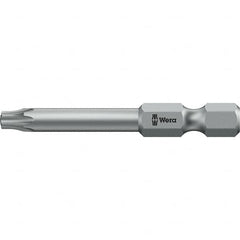 Wera - 6mm Drive IPR6 Tamperproof Torx Screwdriver Bit - 50mm OAL, Power Bit - Caliber Tooling