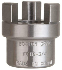 Boston Gear - 3/4" Max Bore Diam, FC15 Coupling Size, Flexible Half Coupling - 1-1/2" OD, 2.76" OAL, Steel - Caliber Tooling