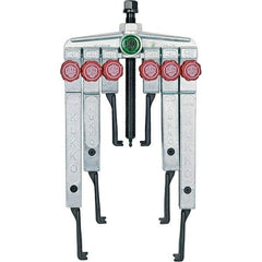 KUKKO - 8 Piece, 5 Ton Capacity, 1-1/2 to 4-3/4" Spread, Multi-Purpose Puller Set - 1 Bolt, 6 Jaws, 9-7/8" Reach - Caliber Tooling