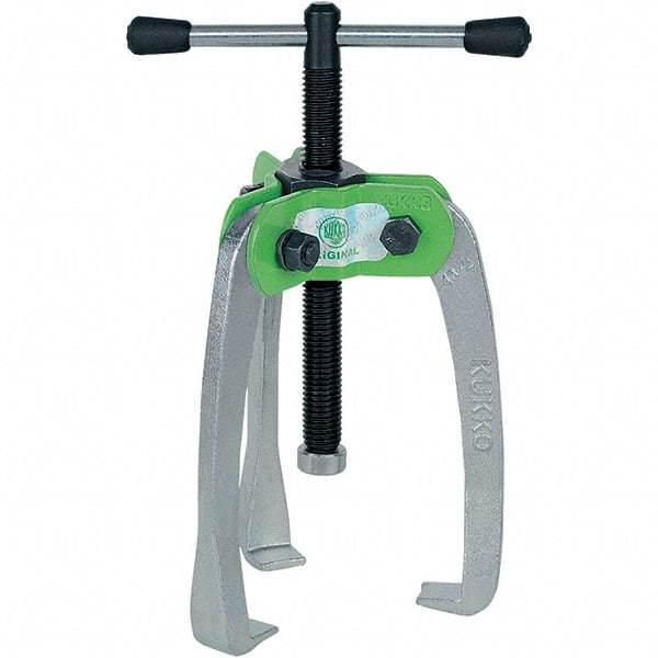 KUKKO - 3 Jaw, 1/4" to 2-3/4" Spread, 1-1/2 Ton Capacity, Jaw Puller - 2-3/4" Reach, For Bearings, Gears, Discs - Caliber Tooling