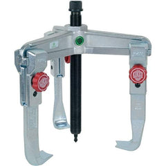 KUKKO - 3 Jaw, 1-1/2" to 9-7/8" Spread, 11 Ton Capacity, Reversible Puller - 7-7/8" Reach, For Bearings, Gears, Discs, Bushings, Seals - Caliber Tooling