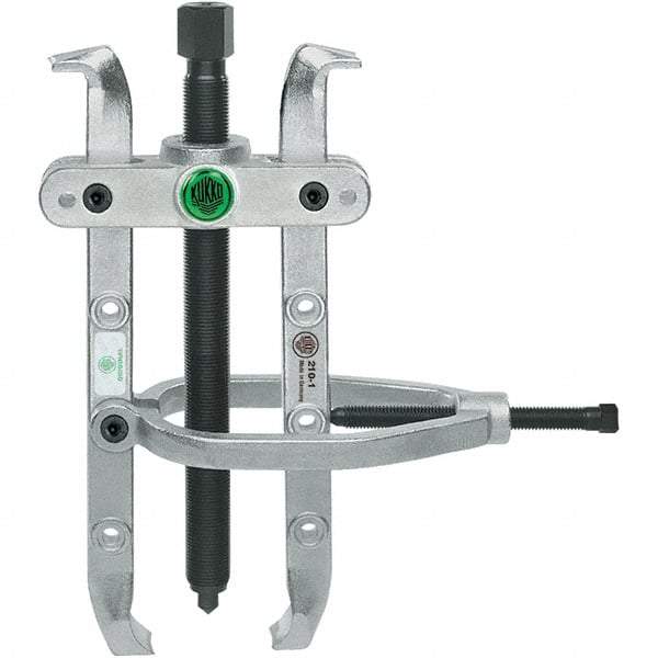 KUKKO - 2 Jaw, 1-1/2" to 3-3/4" Spread, 5-1/2 Ton Capacity, Reversible Puller - 6-3/4" Reach, For Bearings, Gears, Discs - Caliber Tooling