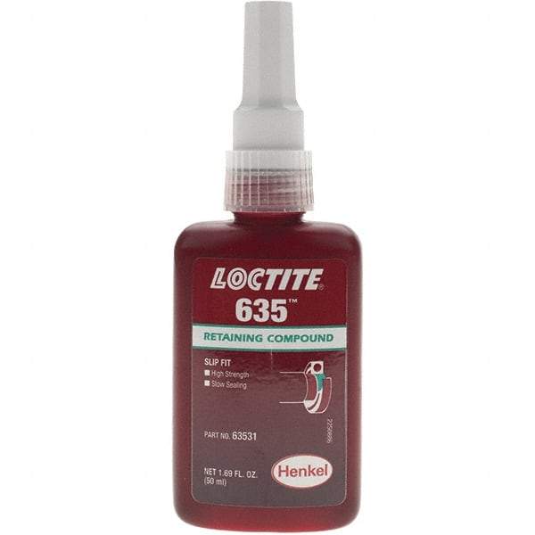 Loctite - Threadlockers & Retaining Compounds - RC 635 50ML LOCTITE RETNG COMPND - Caliber Tooling