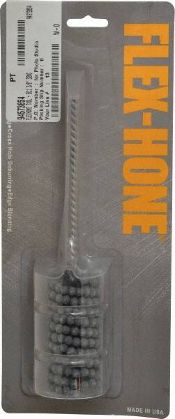 Brush Research Mfg. - 1-3/8" Bore Diam, 320 Grit, Silicon Carbide Flexible Hone - Extra Fine, 8" OAL - Caliber Tooling