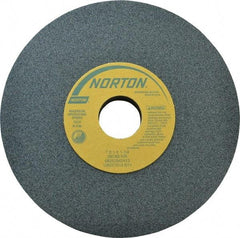 Norton - 7" Diam x 1-1/4" Hole x 1" Thick, I Hardness, 80 Grit Surface Grinding Wheel - Silicon Carbide, Type 1, Medium Grade, 3,600 Max RPM, Vitrified Bond, No Recess - Caliber Tooling