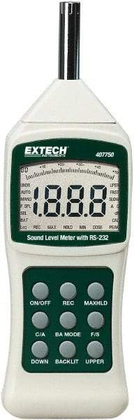 Extech - A and C Frequency Weight, LCD Display Sound Meter - 30 to 130 Decibels - Caliber Tooling