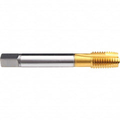 British Standard Pipe Tap: 1/2-14 G(BSP), Plug Chamfer, 4 Flutes Cobalt, TiN Finish, Series C0208400