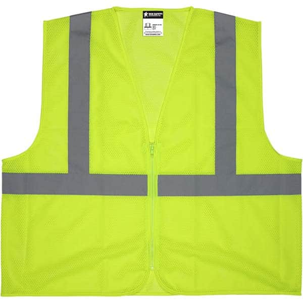 MCR Safety - Size 4XL Lime Mesh General Purpose High Visibility Vest - Caliber Tooling