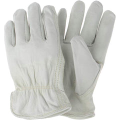 MCR Safety - Size L Leather Abrasion Protection Work Gloves - Caliber Tooling