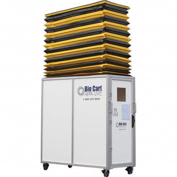 Air-Care - 36" Wide x 36" High x 75" Deep, Air Cleaner Containment Cart - Caliber Tooling