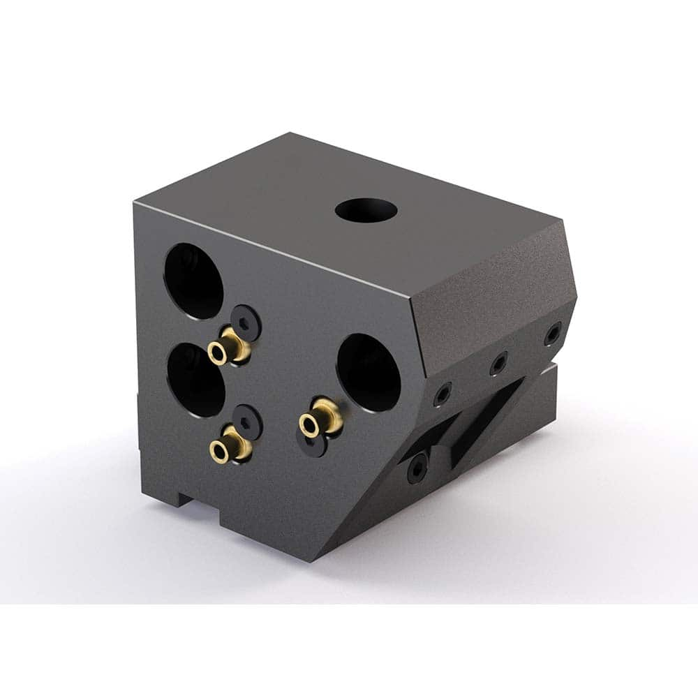 Global CNC Industries - Turret & VDI Tool Holders; Type: Haas Triple ID Block ; Clamping System: 73mm X 70mm ; Tool Axis: ID ; Through Coolant: No ; Additional Information: 4 Mounting Holes - Exact Industrial Supply