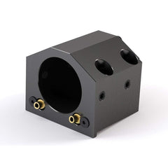 Global CNC Industries - Turret & VDI Tool Holders; Type: Haas ID Block ; Clamping System: 80mm X 45mm ; Tool Axis: ID ; Through Coolant: No ; Additional Information: 4 Mounting Holes - Exact Industrial Supply