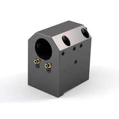 Global CNC Industries - Turret & VDI Tool Holders; Type: Hwacheon ID Block ; Clamping System: 74mm X 70mm ; Tool Axis: ID ; Through Coolant: No ; Additional Information: 4 Mounting Holes - Exact Industrial Supply