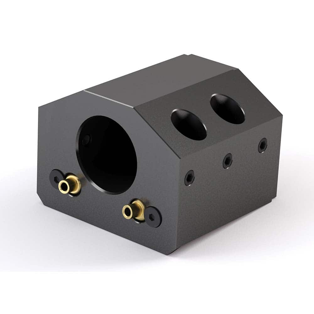 Global CNC Industries - Turret & VDI Tool Holders; Type: Mori ID Block ; Clamping System: 76mm X 35mm ; Tool Axis: ID ; Through Coolant: No ; Additional Information: 4 Mounting Holes - Exact Industrial Supply