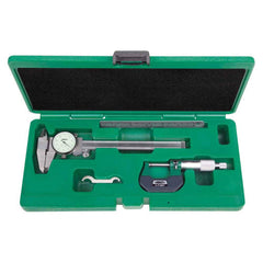 Insize USA LLC - Machinist Caliper & Micrometer Tool Kits; Tool Type Included: Caliper, Micrometer & Ruler ; Minimum Caliper Measurement (Inch): 0 ; Maximum Caliper Measurement (Inch): 6 ; Minimum Micrometer Measurement (Inch): 0 ; Maximum Micrometer Mea - Exact Industrial Supply