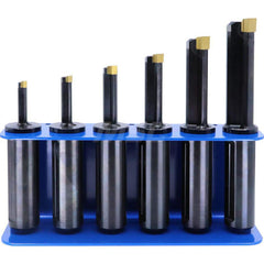 Indexable Broaching Kits; Kit Type: CNC Square Broaching Kit; For Use With.: CNC Broaching; Number of Pieces: 16; Includes: Metal Rack; Torx Drivers: T8, T15, T20; 6 Standard 32MM Shank Square Tool Holders: 8/10, 10/13, 13/16, 16/19, 19/27, 27/37; 6 Squar