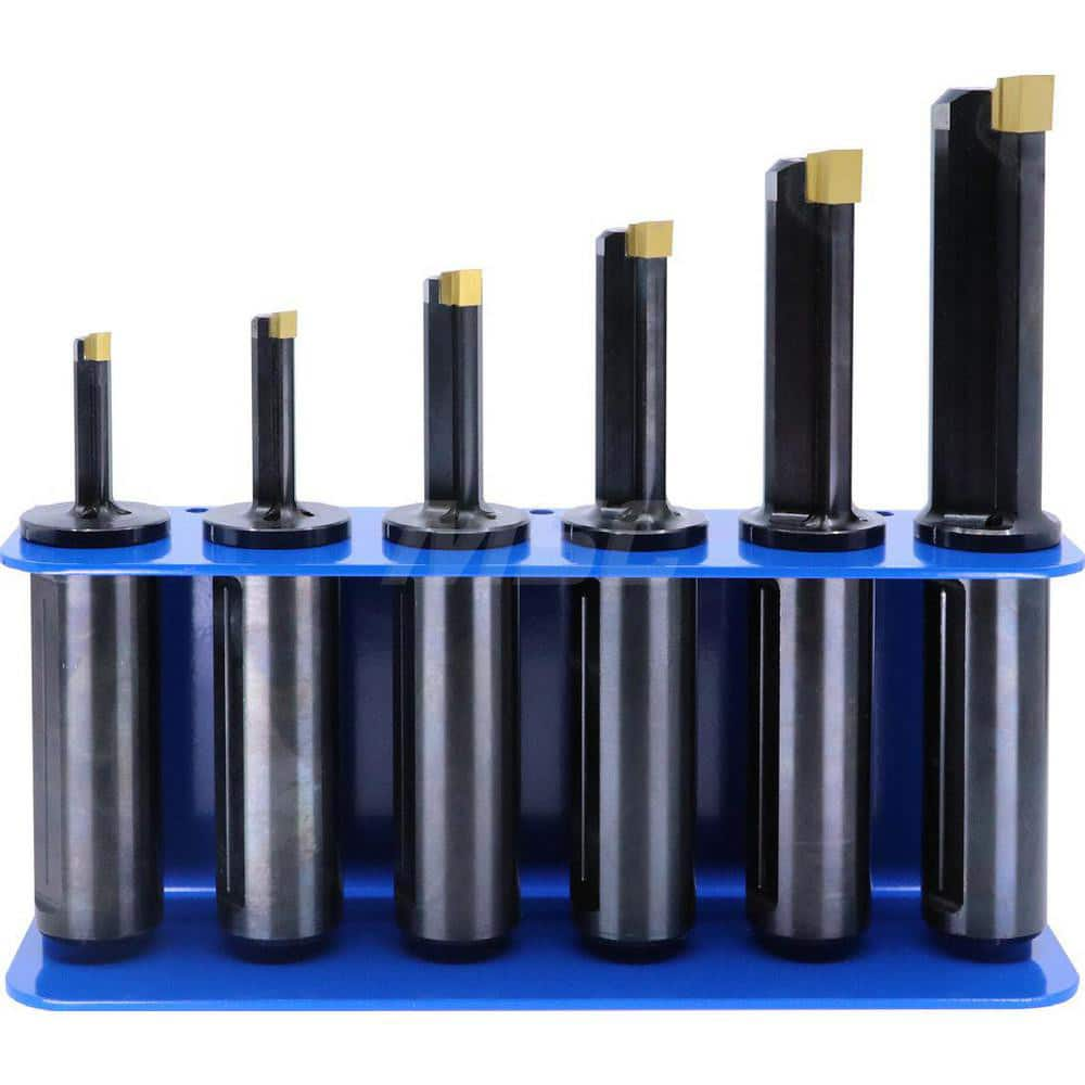 Indexable Broaching Kits; Kit Type: CNC Broaching Kit; For Use With.: CNC Broaching; Number of Pieces: 18; Includes: Metal Rack; Torx Drivers: T8, T15 & T20; 7 Long 25MM Shank Tool Holders: 2, 3, 4, 5, 6, 8, 10; 7 H7 Keyway Inserts: 3/32, 1/8, 5/32, 3/16,