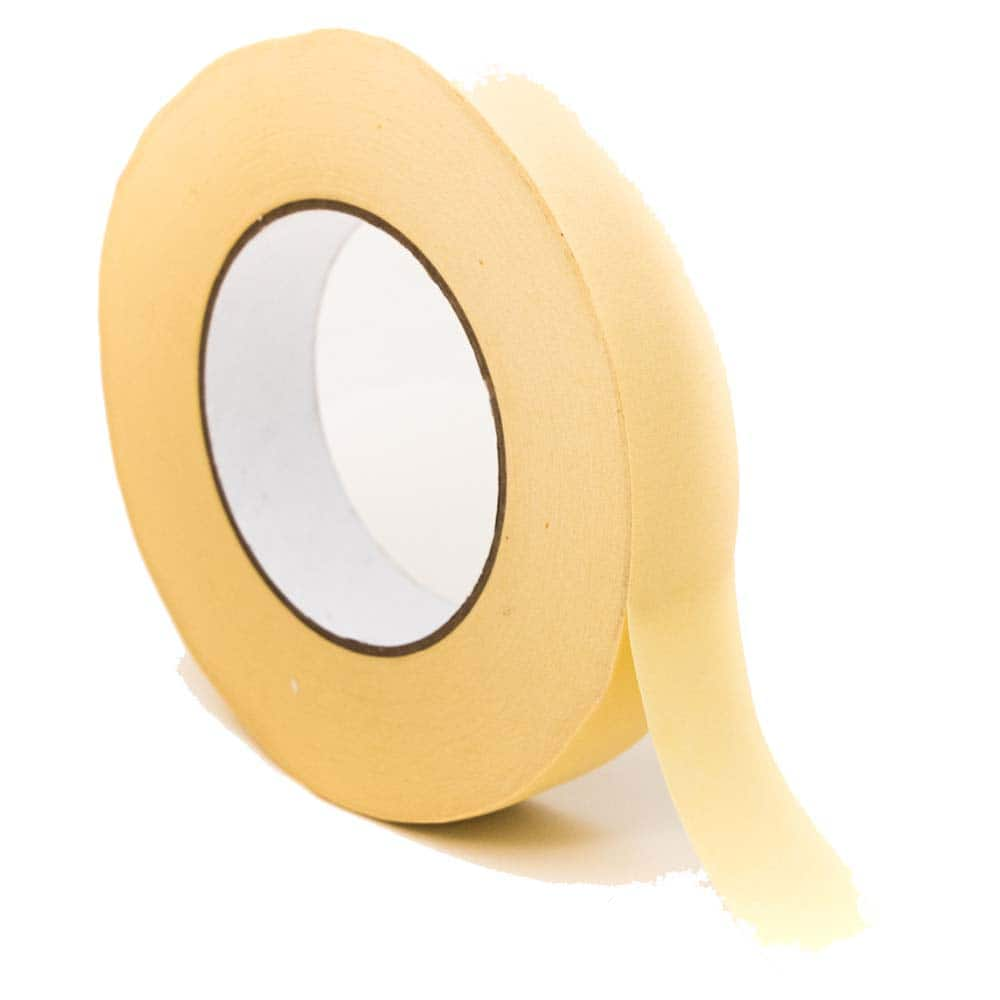 Bertech - Masking & Painters Tape; Tape Type: High Temperature Masking Tape ; Material Type: Crepe Paper ; Width (Inch): 3/16 ; Length (Feet): 180.000 ; Length (yd): 60.00 ; Color: Beige - Exact Industrial Supply