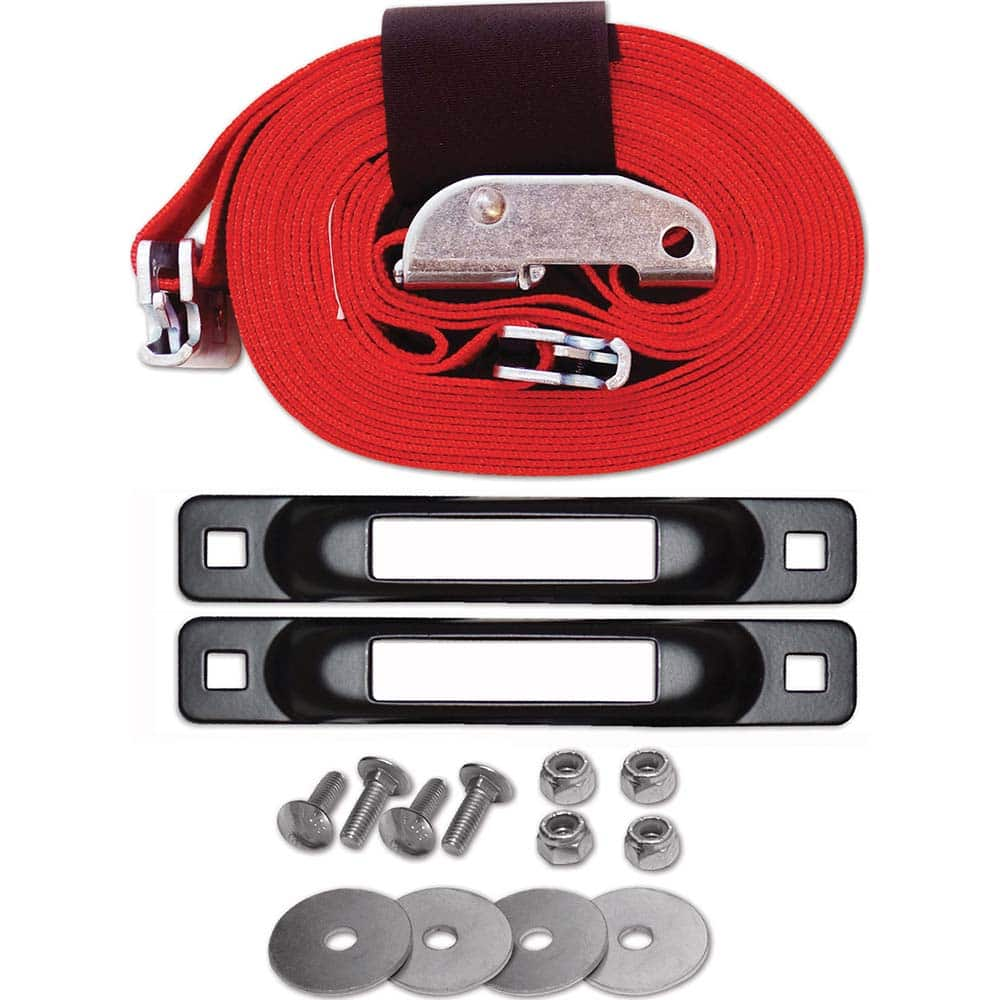 Snap-Loc - Tie Down Kit; Type: Tie Down Strap Kit ; Overall Length (Feet): 16.00 ; Head/Holder Diameter (Inch): 2 ; Color: Red ; Number of Hooks: 0 - Exact Industrial Supply