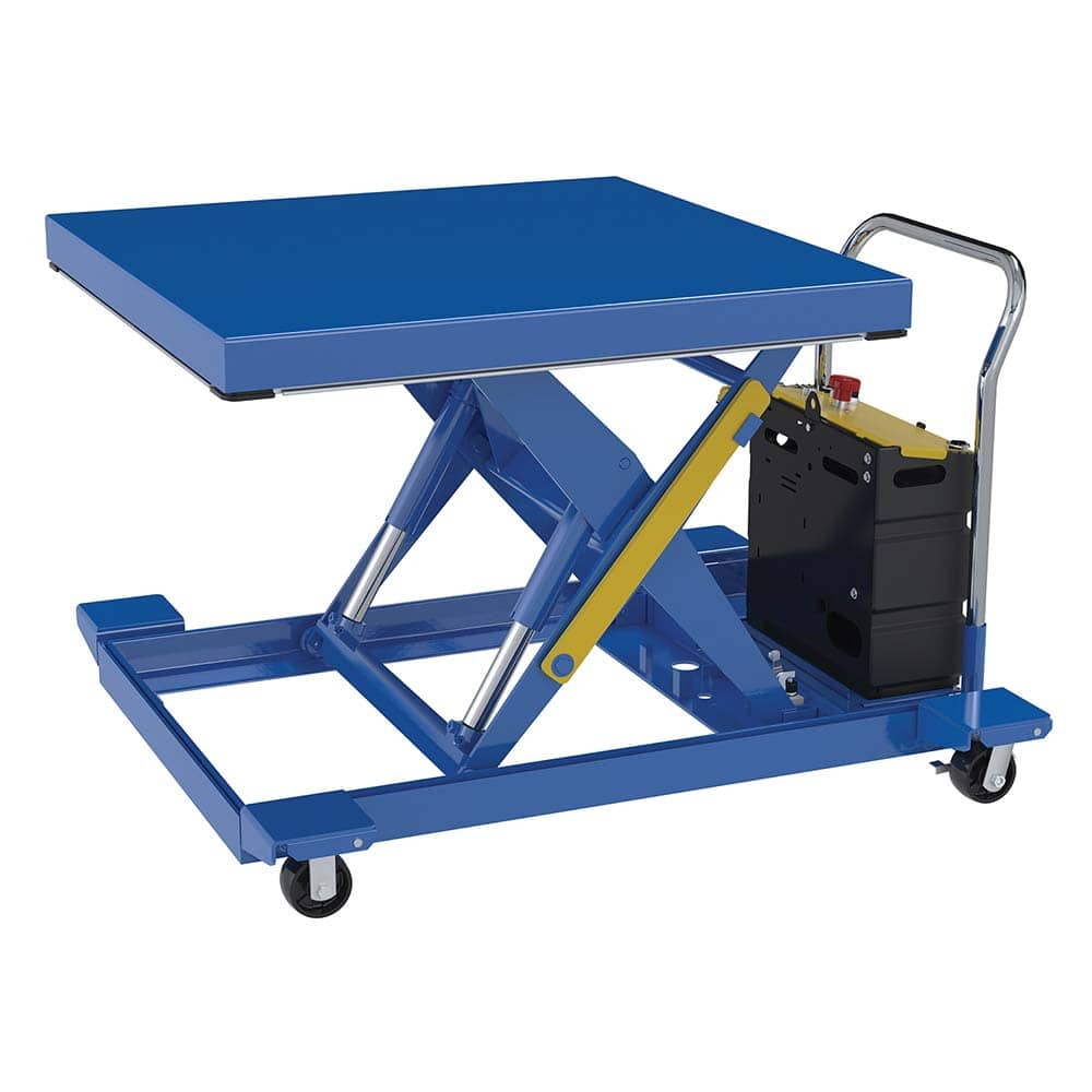 Vestil - Lifting Tables; Type: Cart ; Lift Style: Scissor ; Style: Portable Battery-Operated ; Load Capacity (Lb.): 2000.000 ; Minimum Height (Inch): 10-1/4 ; Lift Height (Inch): 34-1/4 - Exact Industrial Supply