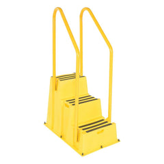 Vestil - Step Ladders; Type: Step Stand ; Height (Feet): 5' 10" ; Industry Rating: Type IA ; Load Capacity (Lb.): 500.000 ; Material: Polyethylene ; Base Spread: 25 (Inch) - Exact Industrial Supply