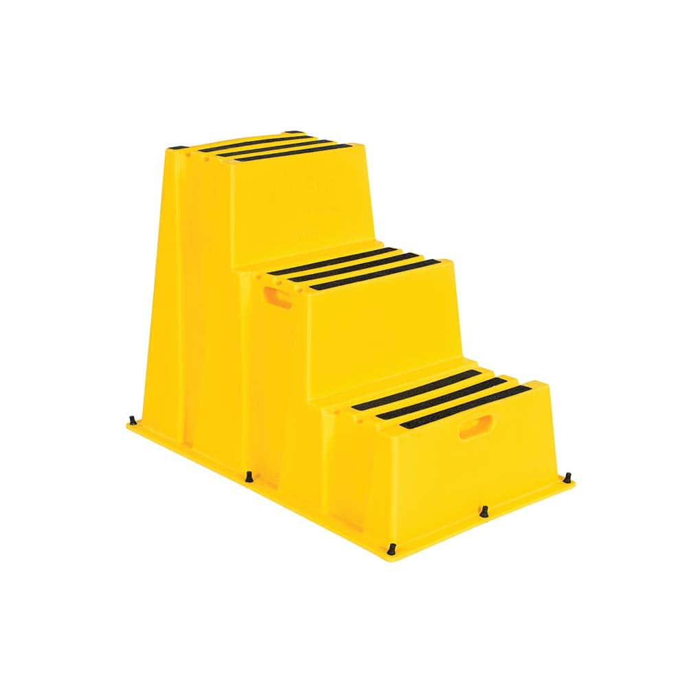 Vestil - Step Ladders; Type: Step Stand ; Height (Feet): 2' 6-1/2" ; Industry Rating: Type IA ; Load Capacity (Lb.): 500.000 ; Material: Polyethylene ; Base Spread: 25 (Inch) - Exact Industrial Supply