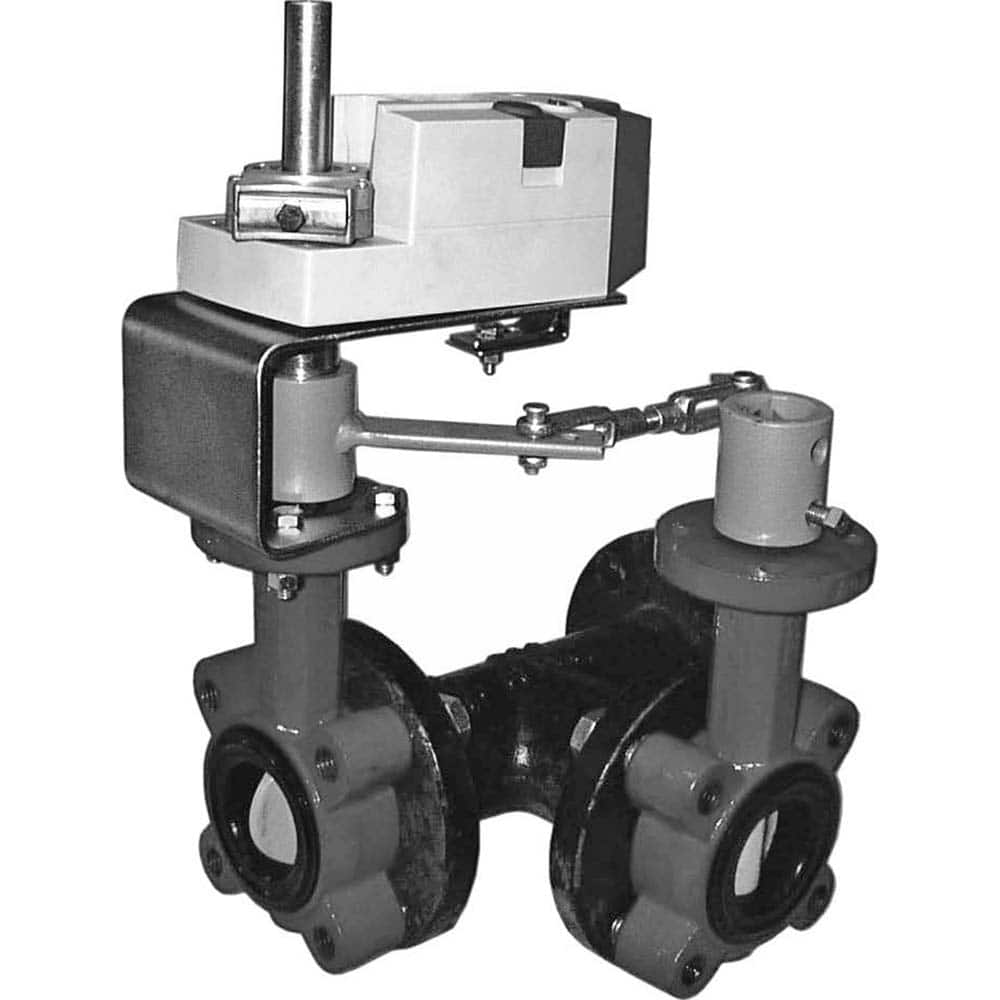 Honeywell - Actuated Butterfly Valves; Pipe Size: 3 (Inch); Actuator Type: Electric ; Style: Flanged ; Material: Cast Iron; Polyester ; WOG Rating (psi): 175 ; Seat Material: EPDM - Exact Industrial Supply