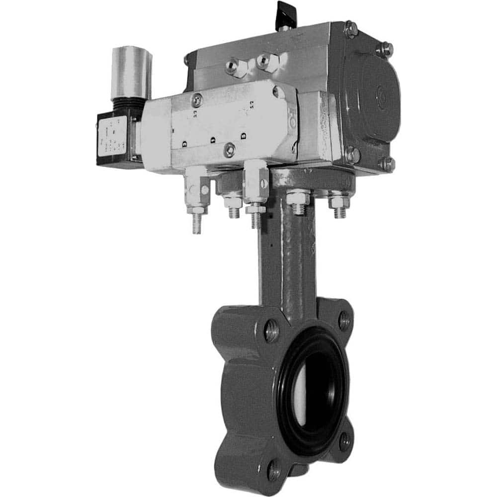 Honeywell - Actuated Butterfly Valves; Pipe Size: 2 (Inch); Actuator Type: Pneumatic ; Style: Flanged ; Material: Cast Iron; Polyester ; WOG Rating (psi): 175 ; Seat Material: EPDM - Exact Industrial Supply