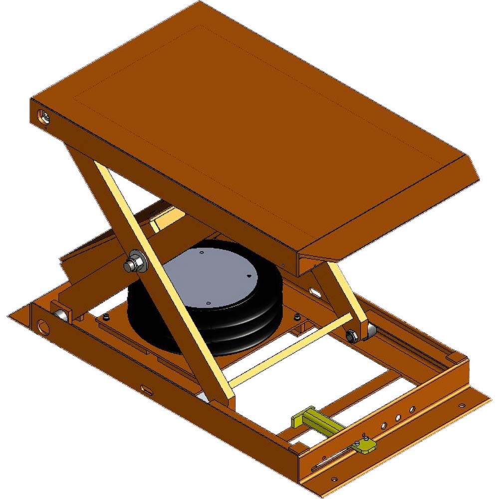 Hovair - Lifting Tables; Type: Cart Lift Table only ; Lift Style: Scissor ; Style: Pneumatic ; Load Capacity (Lb.): 2000.000 ; Minimum Height (Decimal Inch): 7.5000 ; Lift Height (Inch): 27.5 - Exact Industrial Supply