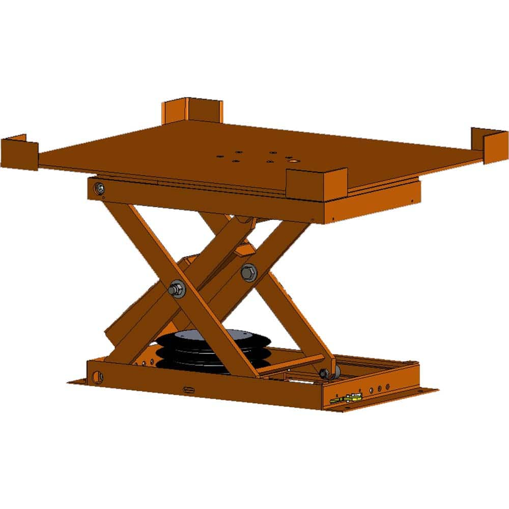 Hovair - Lifting Tables; Type: Lift & Rotate ; Lift Style: Scissor ; Style: Pneumatic ; Load Capacity (Lb.): 2000.000 ; Minimum Height (Decimal Inch): 8.0000 ; Lift Height (Inch): 32.5 - Exact Industrial Supply