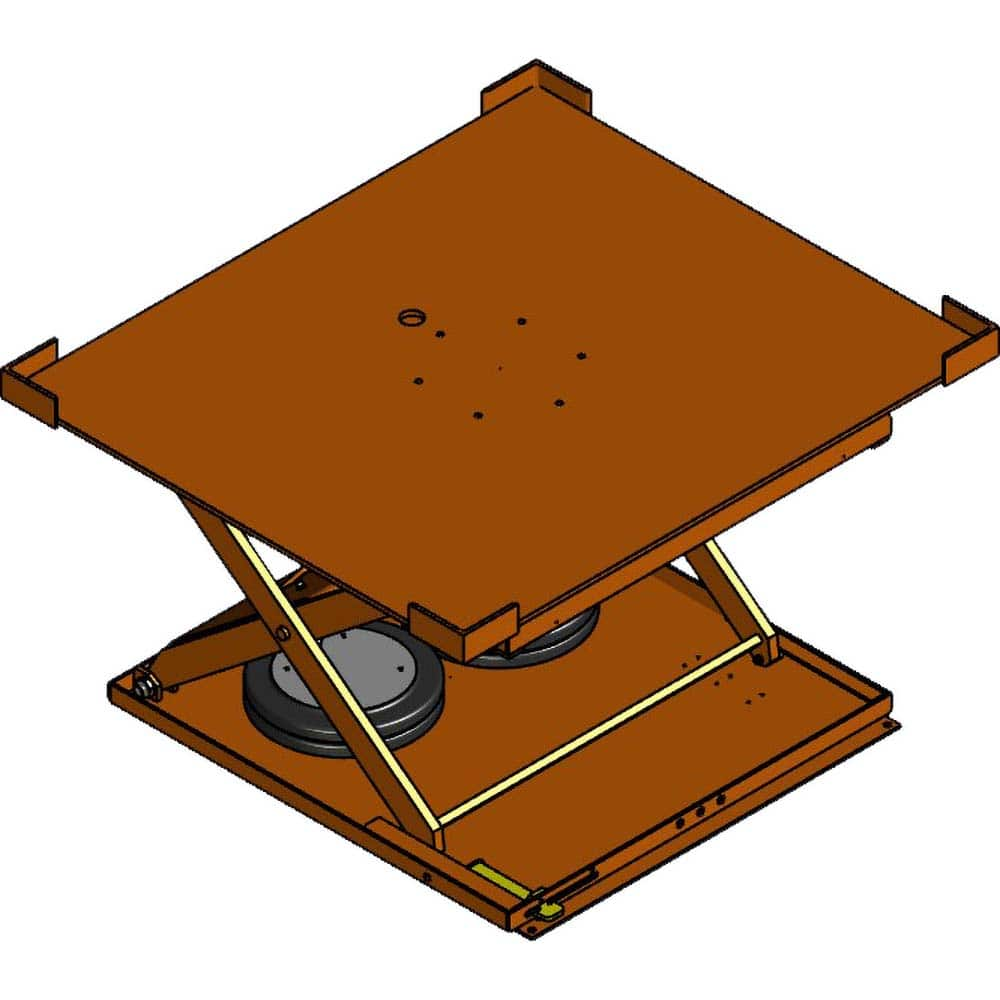 Hovair - Lifting Tables; Type: Lift & Rotate ; Lift Style: Scissor ; Style: Pneumatic ; Load Capacity (Lb.): 4000.000 ; Minimum Height (Decimal Inch): 8.5000 ; Lift Height (Inch): 32.5 - Exact Industrial Supply