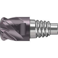 Corner Radius & Corner Chamfer End Mill Heads; Mill Diameter (mm): 25.00; Mill Diameter (Decimal Inch): 0.9840; Length of Cut (mm): 25.6000; Connection Type: E25; Overall Length (mm): 49.6000; Flute Type: Spiral; Material Grade: WJ30TF; Helix Angle: 50; C