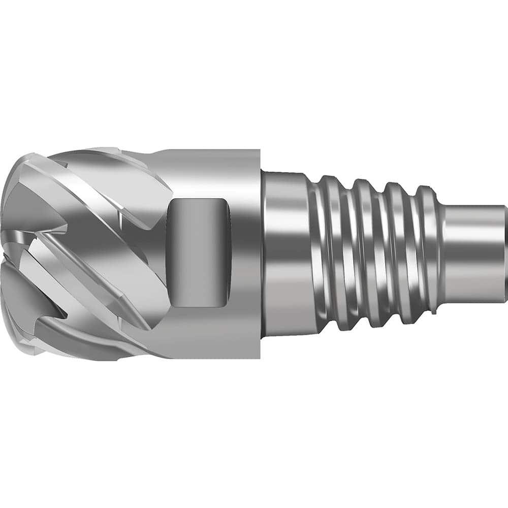 Corner Radius & Corner Chamfer End Mill Heads; Mill Diameter (mm): 16.00; Mill Diameter (Decimal Inch): 0.6300; Length of Cut (mm): 34.2000; Connection Type: E16; Overall Length (mm): 51.2000; Flute Type: Spiral; Material Grade: WJ30RA; Helix Angle: 50; C