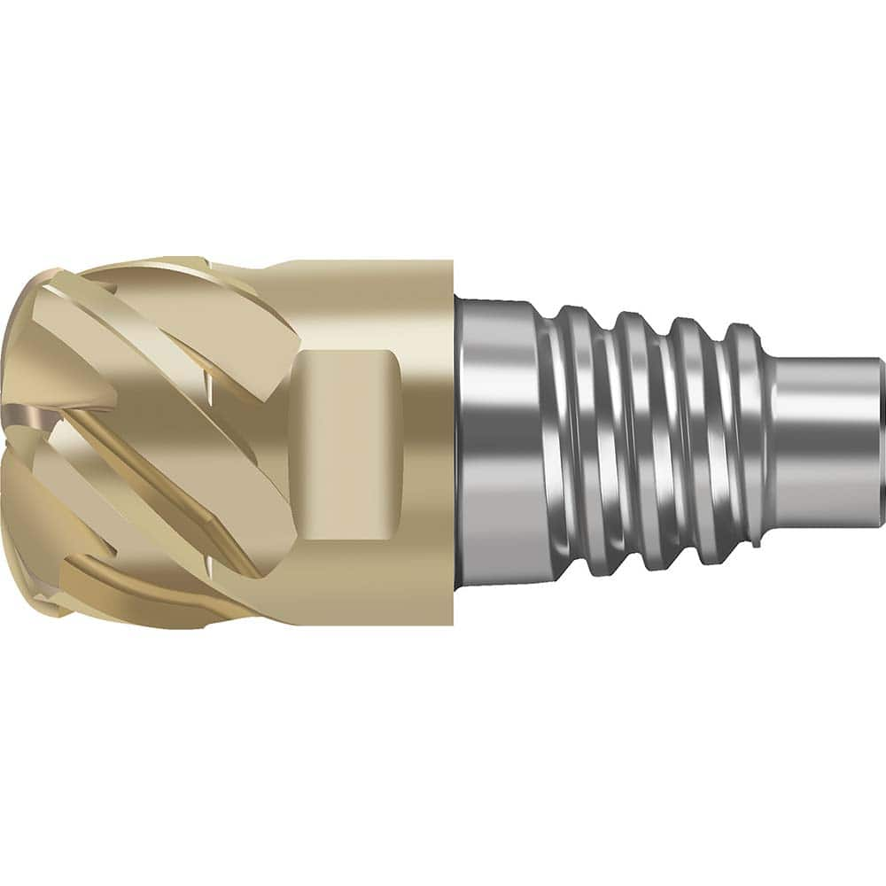 Corner Radius & Corner Chamfer End Mill Heads; Mill Diameter (mm): 20.00; Mill Diameter (Decimal Inch): 0.7870; Length of Cut (mm): 21.3000; Connection Type: E20; Overall Length (mm): 40.8000; Flute Type: Spiral; Material Grade: WJ30RD; Helix Angle: 50; C