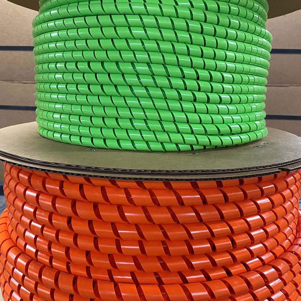 MM Newman - Cable Sleeves; Sleeve Type: Spiral Bundling; Expandable; Wire & Hose Harness; Automotive; Wrap-around; Spiral Wrap ; Inside Diameter (Decimal Inch): 0.84 ; Inside Diameter (Inch): 0.84 ; Color: Orange UV ; Resistance Features: Acid Resistant; - Exact Industrial Supply