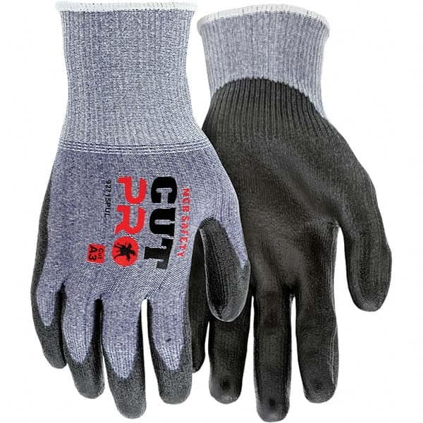 MCR Safety - Size S, ANSI Cut Lvl A3, Puncture Lvl 4, Abrasion Lvl 5, Polyurethane Coated Cut & Puncture Resistant Gloves - Caliber Tooling