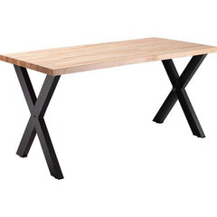 National Public Seating - Stationary Tables Type: Cafeteria Tables Material: Maple Wood; Steel - Caliber Tooling